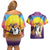 Hawaii Penguin Couple Couples Matching Off Shoulder Short Dress and Hawaiian Shirt You Are My Valentine - Tropical Sunset Vibes