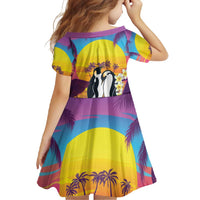 Hawaii Penguin Couple Family Matching Mermaid Dress and Hawaiian Shirt You Are My Valentine - Tropical Sunset Vibes