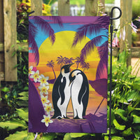 Hawaii Penguin Couple Garden Flag You Are My Valentine - Tropical Sunset Vibes LT14 Garden Flag Purple - Polynesian Pride
