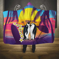 Hawaii Penguin Couple Hooded Blanket You Are My Valentine - Tropical Sunset Vibes LT14 - Polynesian Pride