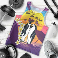 Hawaii Penguin Couple Men Tank Top You Are My Valentine - Tropical Sunset Vibes LT14 - Polynesian Pride