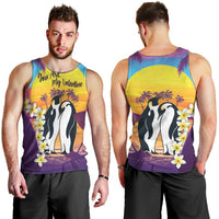 Hawaii Penguin Couple Men Tank Top You Are My Valentine - Tropical Sunset Vibes LT14 - Polynesian Pride