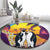 Hawaii Penguin Couple Round Carpet You Are My Valentine - Tropical Sunset Vibes