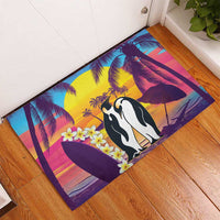 Hawaii Penguin Couple Rubber Doormat You Are My Valentine - Tropical Sunset Vibes LT14 - Polynesian Pride