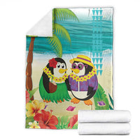 Hawaii Penguin Couple Blanket Hawaiian Kakau - Tropical Summer Vibes LT14 - Polynesian Pride