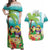 Hawaii Penguin Couple Couples Matching Off Shoulder Maxi Dress and Hawaiian Shirt Hawaiian Kakau - Tropical Summer Vibes