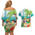 Hawaii Penguin Couple Couples Matching Off Shoulder Short Dress and Hawaiian Shirt Hawaiian Kakau - Tropical Summer Vibes