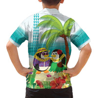 Hawaii Penguin Couple Family Matching Off Shoulder Maxi Dress and Hawaiian Shirt Hawaiian Kakau - Tropical Summer Vibes