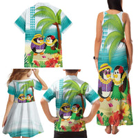 Hawaii Penguin Couple Family Matching Tank Maxi Dress and Hawaiian Shirt Hawaiian Kakau - Tropical Summer Vibes