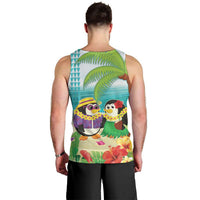 Hawaii Penguin Couple Men Tank Top Hawaiian Kakau - Tropical Summer Vibes LT14 - Polynesian Pride