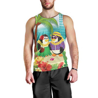 Hawaii Penguin Couple Men Tank Top Hawaiian Kakau - Tropical Summer Vibes LT14 - Polynesian Pride