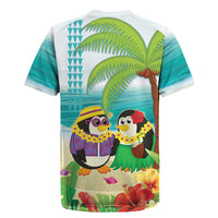 Hawaii Penguin Couple Rugby Jersey Hawaiian Kakau - Tropical Summer Vibes LT14 - Polynesian Pride