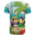 Hawaii Penguin Couple T Shirt Hawaiian Kakau - Tropical Summer Vibes