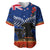 New Zealand ANZAC Day Baseball Jersey 25 April Last Post Camouflage With Poppies LT14 Blue - Polynesian Pride