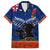 New Zealand ANZAC Day Family Matching Long Sleeve Bodycon Dress and Hawaiian Shirt 25 April Last Post Camouflage With Poppies LT14 Dad's Shirt - Short Sleeve Blue - Polynesian Pride