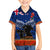 New Zealand ANZAC Day Family Matching Off Shoulder Short Dress and Hawaiian Shirt 25 April Last Post Camouflage With Poppies LT14 Son's Shirt Blue - Polynesian Pride