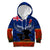 New Zealand ANZAC Day Kid Hoodie 25 April Last Post Camouflage With Poppies LT14 Hoodie Blue - Polynesian Pride