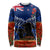 New Zealand ANZAC Day Long Sleeve Shirt 25 April Last Post Camouflage With Poppies LT14 Unisex Blue - Polynesian Pride