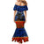 New Zealand ANZAC Day Mermaid Dress 25 April Last Post Camouflage With Poppies LT14 - Polynesian Pride