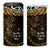 New Zealand Matariki 4 in 1 Can Cooler Tumbler Maori New Year Silver Fern And Lizard - Gold