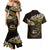 New Zealand Matariki Couples Matching Mermaid Dress and Hawaiian Shirt Maori New Year Silver Fern And Lizard - Gold