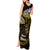 New Zealand Matariki Tank Maxi Dress Maori New Year Silver Fern And Lizard - Gold