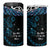 New Zealand Matariki 4 in 1 Can Cooler Tumbler Maori New Year Silver Fern And Lizard - Turquosie