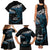 New Zealand Matariki Family Matching Tank Maxi Dress and Hawaiian Shirt Maori New Year Silver Fern And Lizard - Turquosie