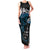 New Zealand Matariki Family Matching Tank Maxi Dress and Hawaiian Shirt Maori New Year Silver Fern And Lizard - Turquosie