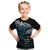 New Zealand Matariki Kid T Shirt Maori New Year Silver Fern And Lizard - Turquosie