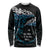 New Zealand Matariki Long Sleeve Shirt Maori New Year Silver Fern And Lizard - Turquosie