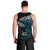 New Zealand Matariki Men Tank Top Maori New Year Silver Fern And Lizard - Turquosie