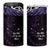 New Zealand Matariki 4 in 1 Can Cooler Tumbler Maori New Year Silver Fern And Lizard - Purple