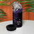 New Zealand Matariki 4 in 1 Can Cooler Tumbler Maori New Year Silver Fern And Lizard - Purple