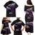 New Zealand Matariki Family Matching Puletasi and Hawaiian Shirt Maori New Year Silver Fern And Lizard - Purple