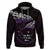 New Zealand Matariki Hoodie Maori New Year Silver Fern And Lizard - Purple