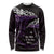 New Zealand Matariki Long Sleeve Shirt Maori New Year Silver Fern And Lizard - Purple