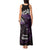 New Zealand Matariki Tank Maxi Dress Maori New Year Silver Fern And Lizard - Purple