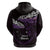 New Zealand Matariki Zip Hoodie Maori New Year Silver Fern And Lizard - Purple