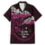 New Zealand Matariki Family Matching Mermaid Dress and Hawaiian Shirt Maori New Year Silver Fern And Lizard - Pink