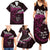 New Zealand Matariki Family Matching Summer Maxi Dress and Hawaiian Shirt Maori New Year Silver Fern And Lizard - Pink