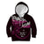 New Zealand Matariki Kid Hoodie Maori New Year Silver Fern And Lizard - Pink