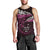 New Zealand Matariki Men Tank Top Maori New Year Silver Fern And Lizard - Pink