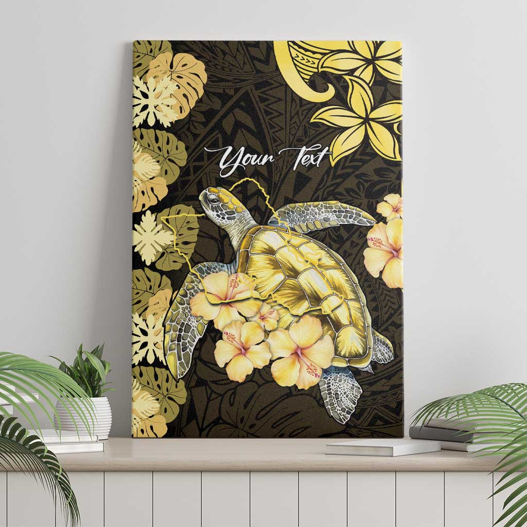 Personalised Aloha Hawaii Oahu Island Canvas Wall Art Gathering Place Sea Turtle Ilima Flowers LT14 - Polynesian Pride