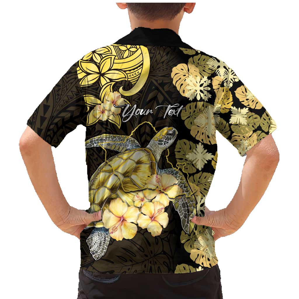 Personalised Aloha Hawaii Oahu Island Family Matching Mermaid Dress and Hawaiian Shirt Gathering Place Sea Turtle Ilima Flowers