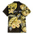 Personalised Aloha Hawaii Oahu Island Family Matching Off Shoulder Maxi Dress and Hawaiian Shirt Gathering Place Sea Turtle Ilima Flowers