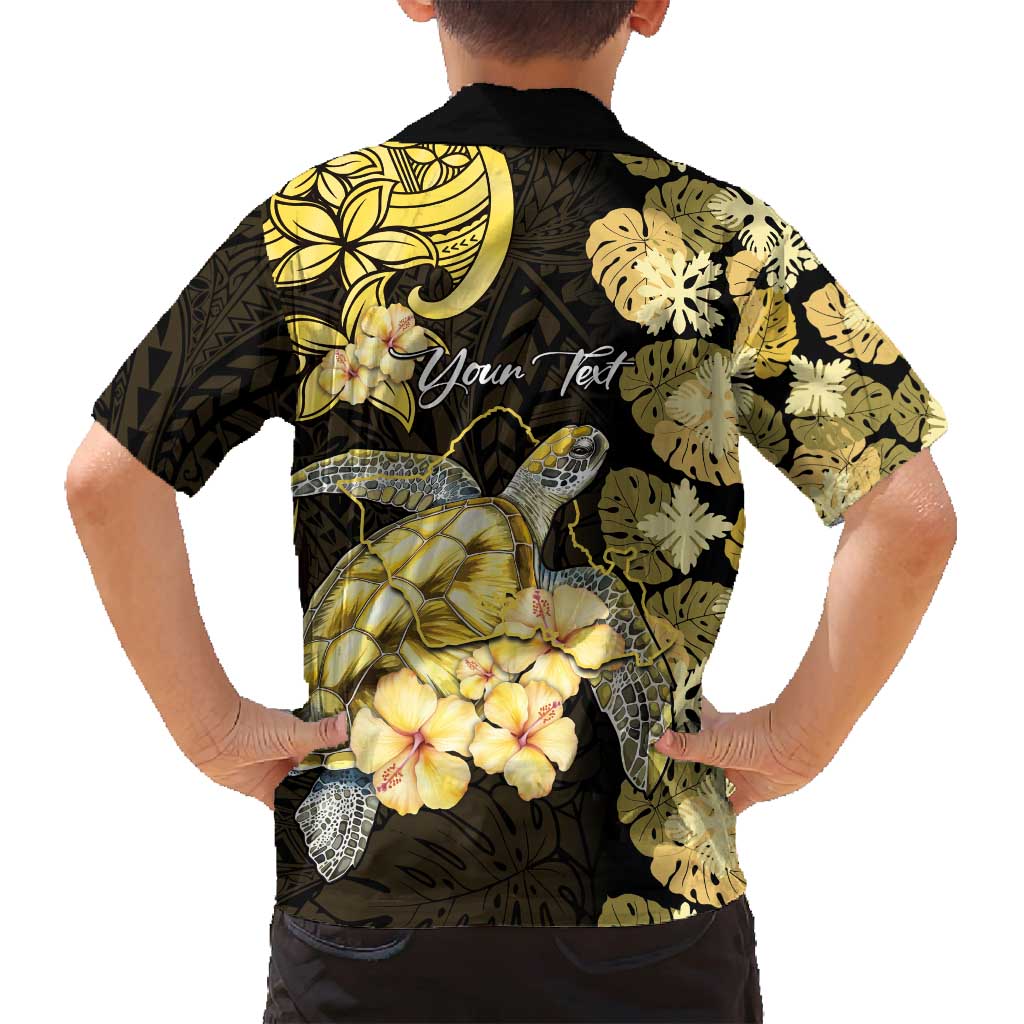 Personalised Aloha Hawaii Oahu Island Family Matching Summer Maxi Dress and Hawaiian Shirt Gathering Place Sea Turtle Ilima Flowers