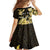 Personalised Aloha Hawaii Oahu Island Family Matching Summer Maxi Dress and Hawaiian Shirt Gathering Place Sea Turtle Ilima Flowers