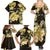 Personalised Aloha Hawaii Oahu Island Family Matching Summer Maxi Dress and Hawaiian Shirt Gathering Place Sea Turtle Ilima Flowers
