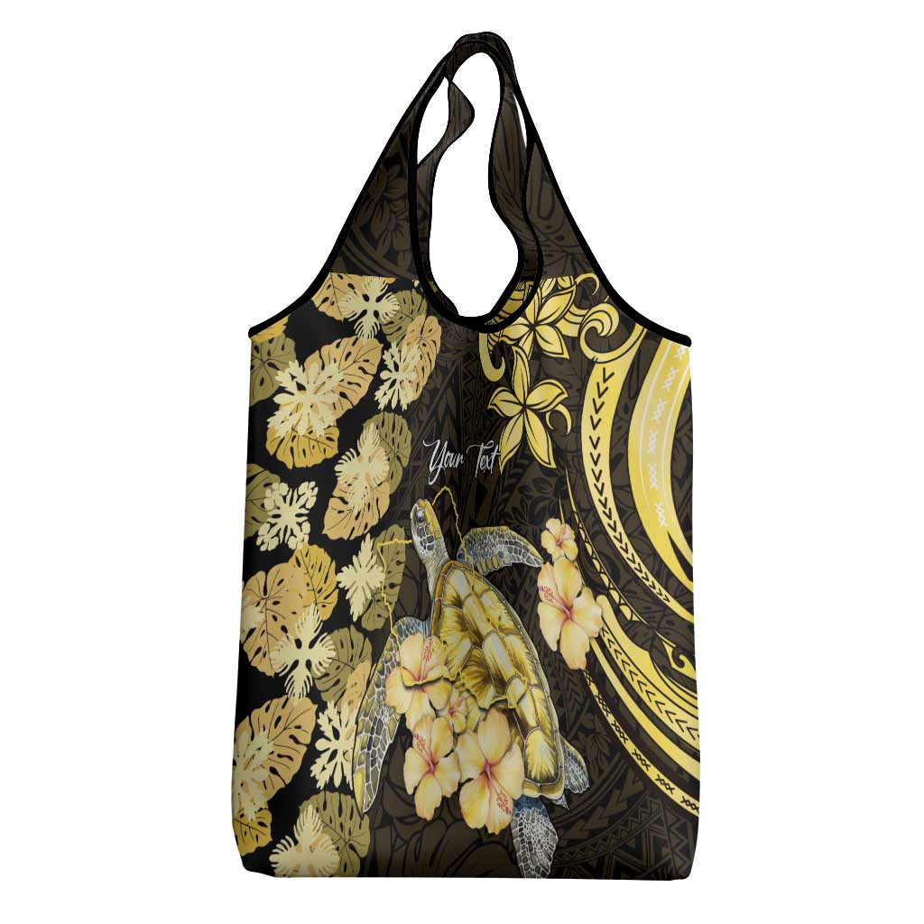Personalised Aloha Hawaii Oahu Island Grocery Bag Gathering Place Sea Turtle Ilima Flowers LT14 - Polynesian Pride